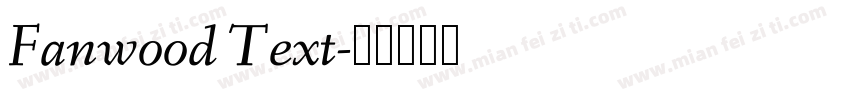 Fanwood Text字体转换